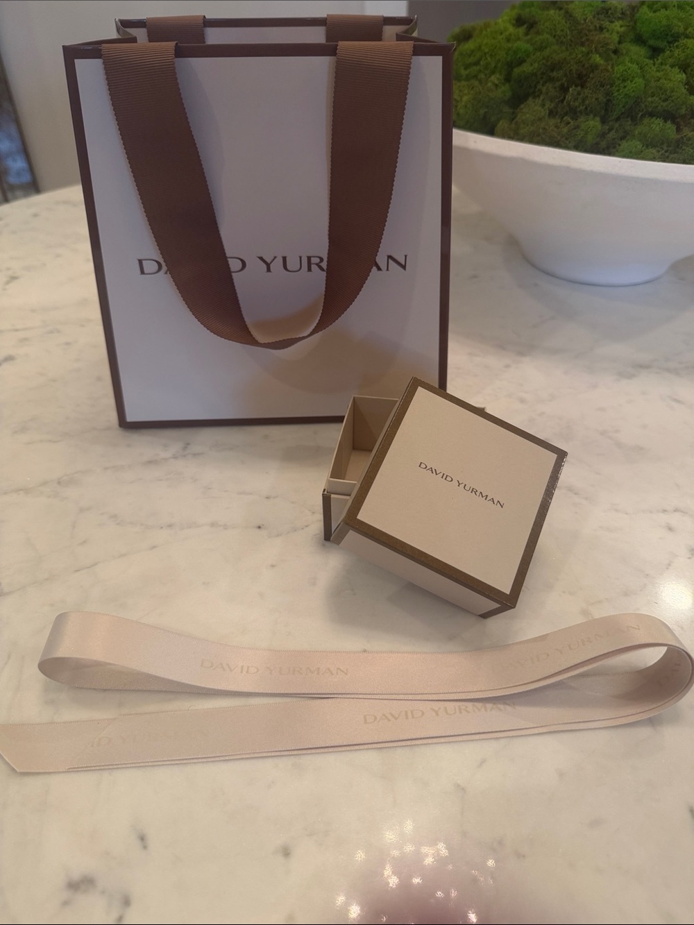 David Yurman Cream and Brown Branded Gift Box Set